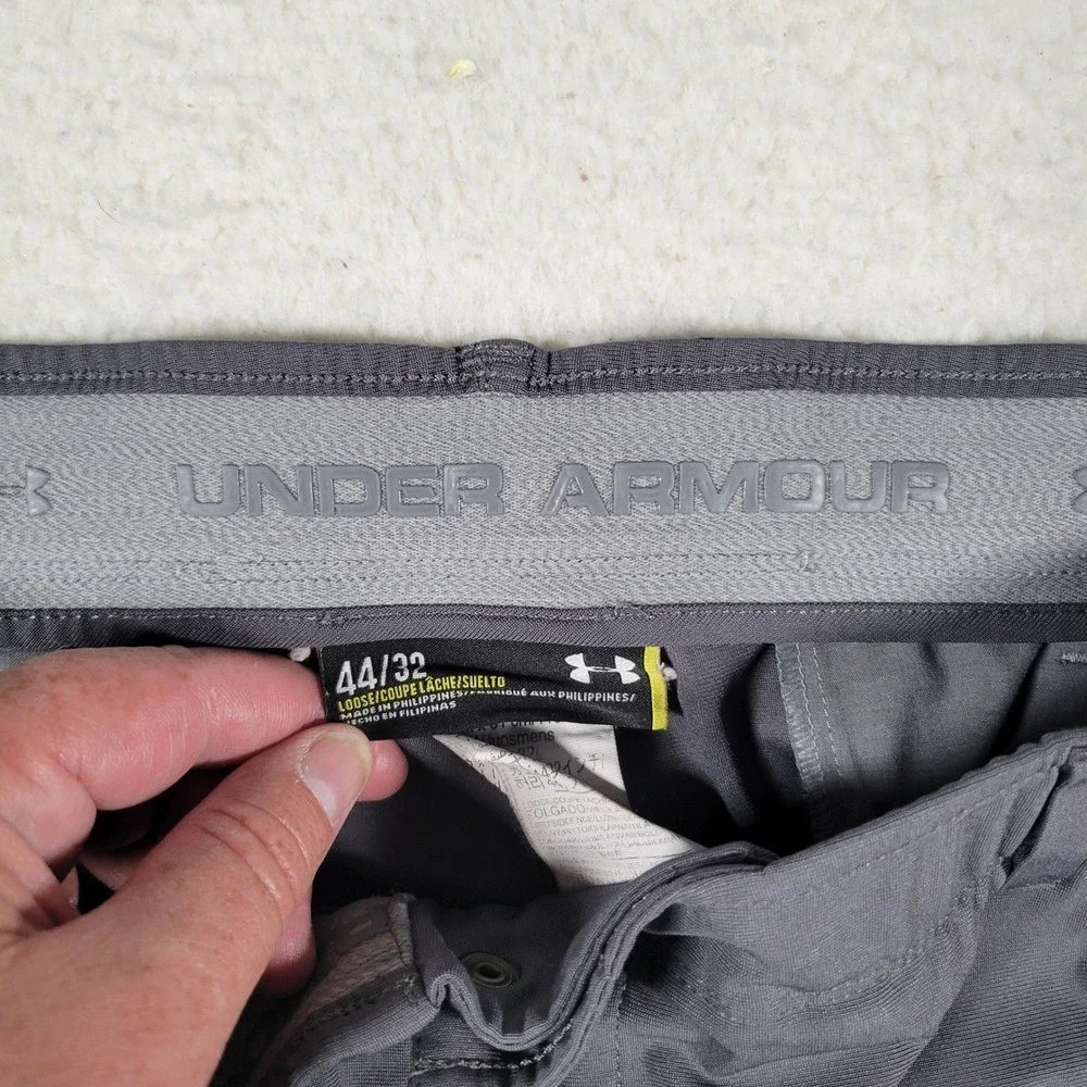 Under Armour Golf Pants Mens 44/32 Gray Loose Fit Performance Trousers